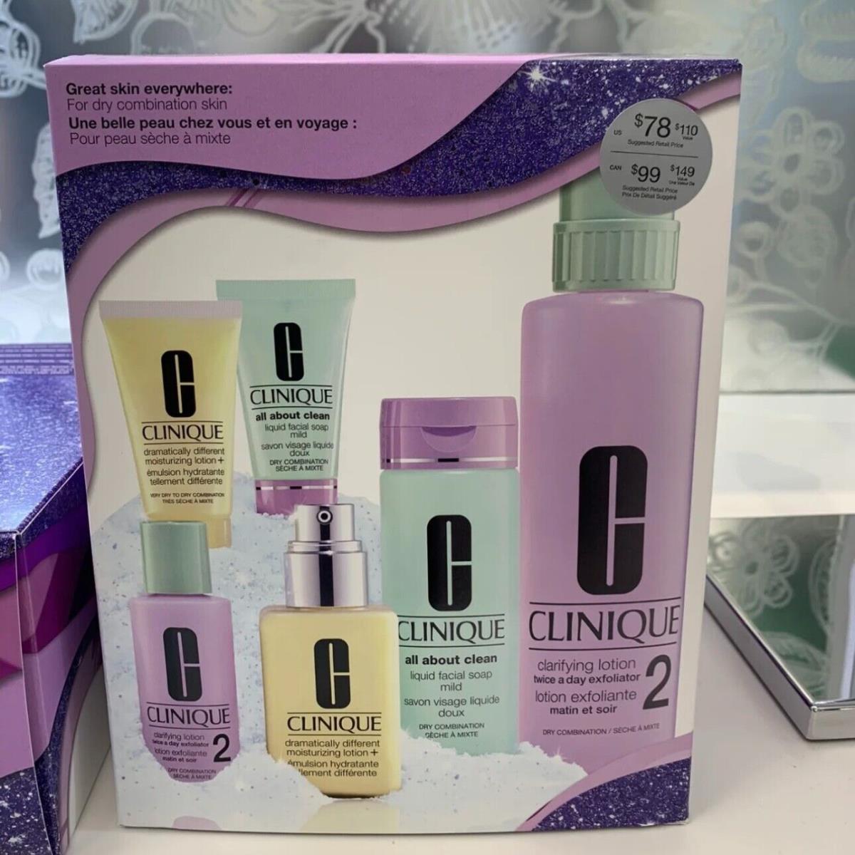 Clinique Great Skin Everywhere Skincare Gift For Dry Combination Skin 6PC Boxset