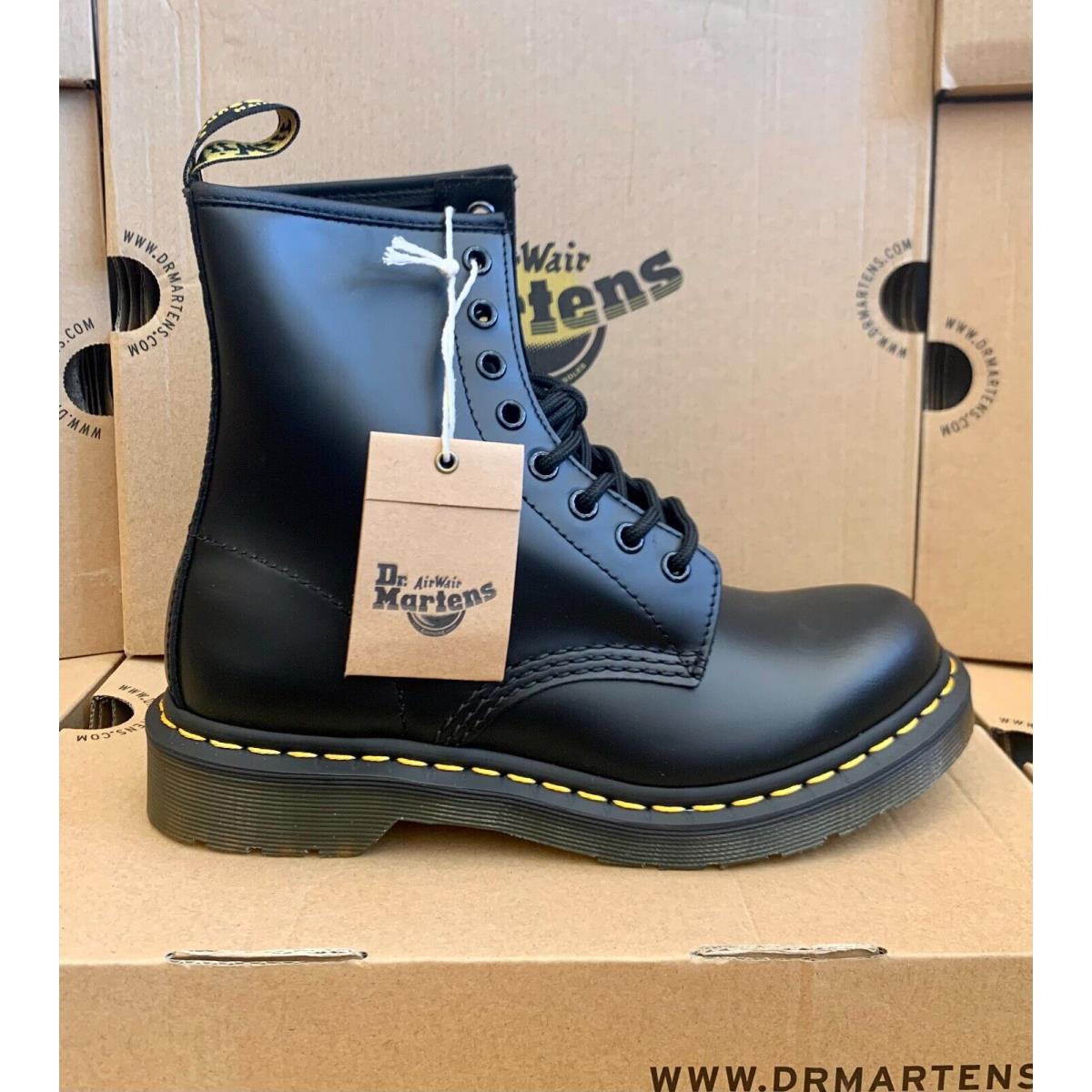 Dr Martens Women`s 1460 Black Smooth Leather Lace Up Boots