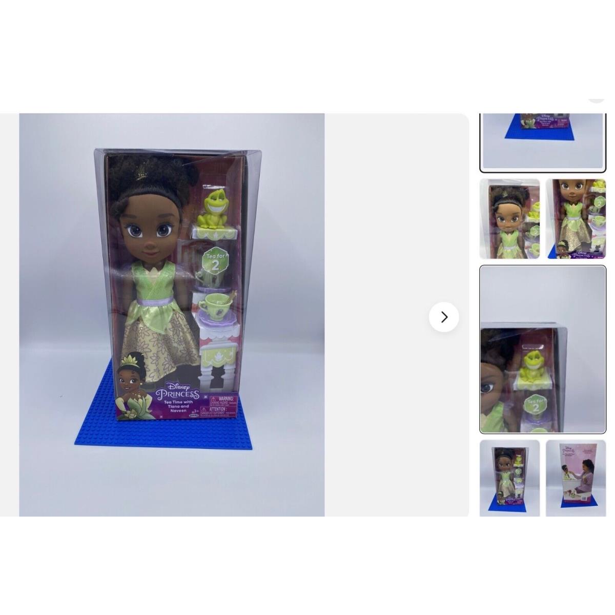 Disney Princess Tea Time For Two with 14 Inch Doll Pet - Pick Your Favorite Tiana & Naveen