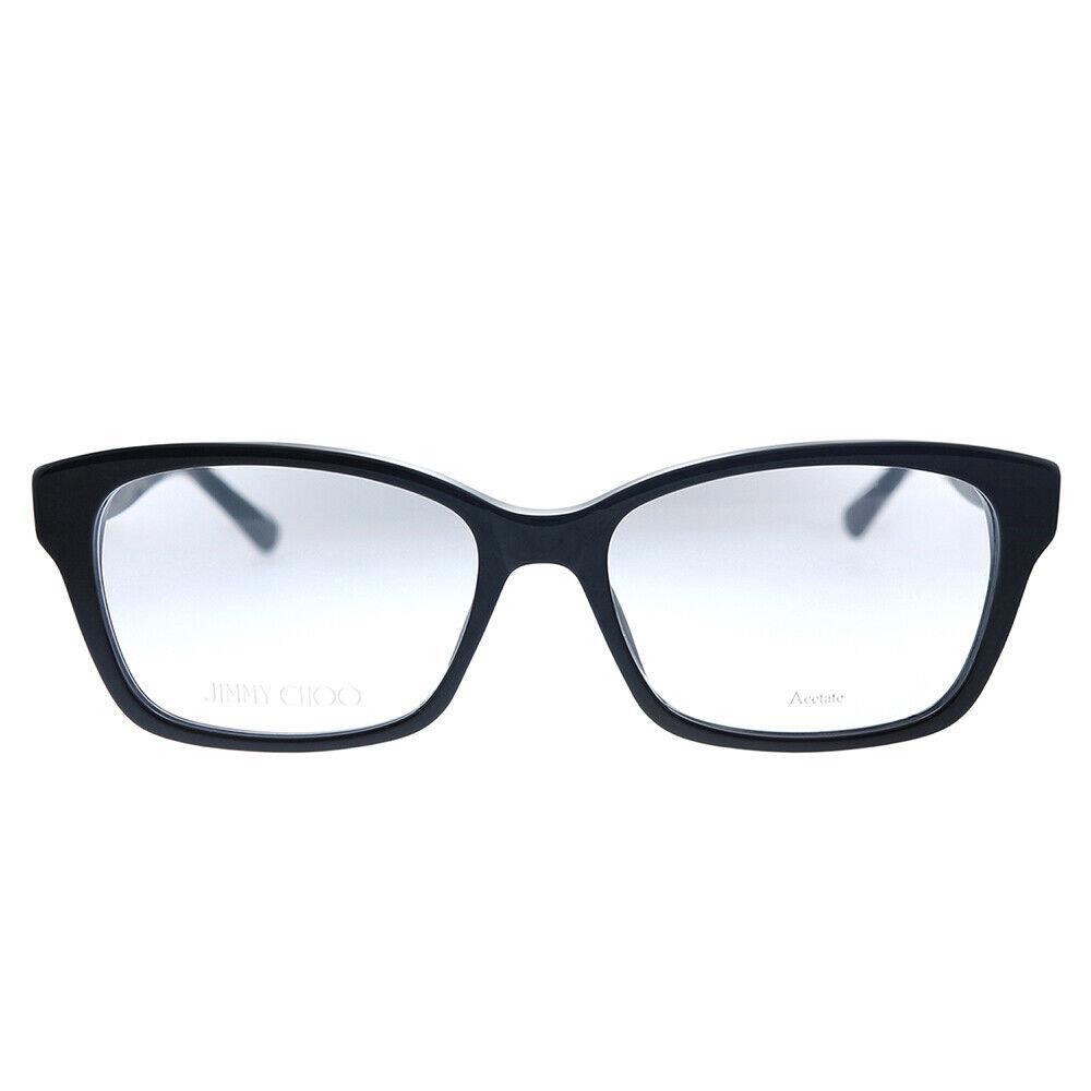 Jimmy Choo JC 270 807 Black Plastic Square Eyeglasses 53mm