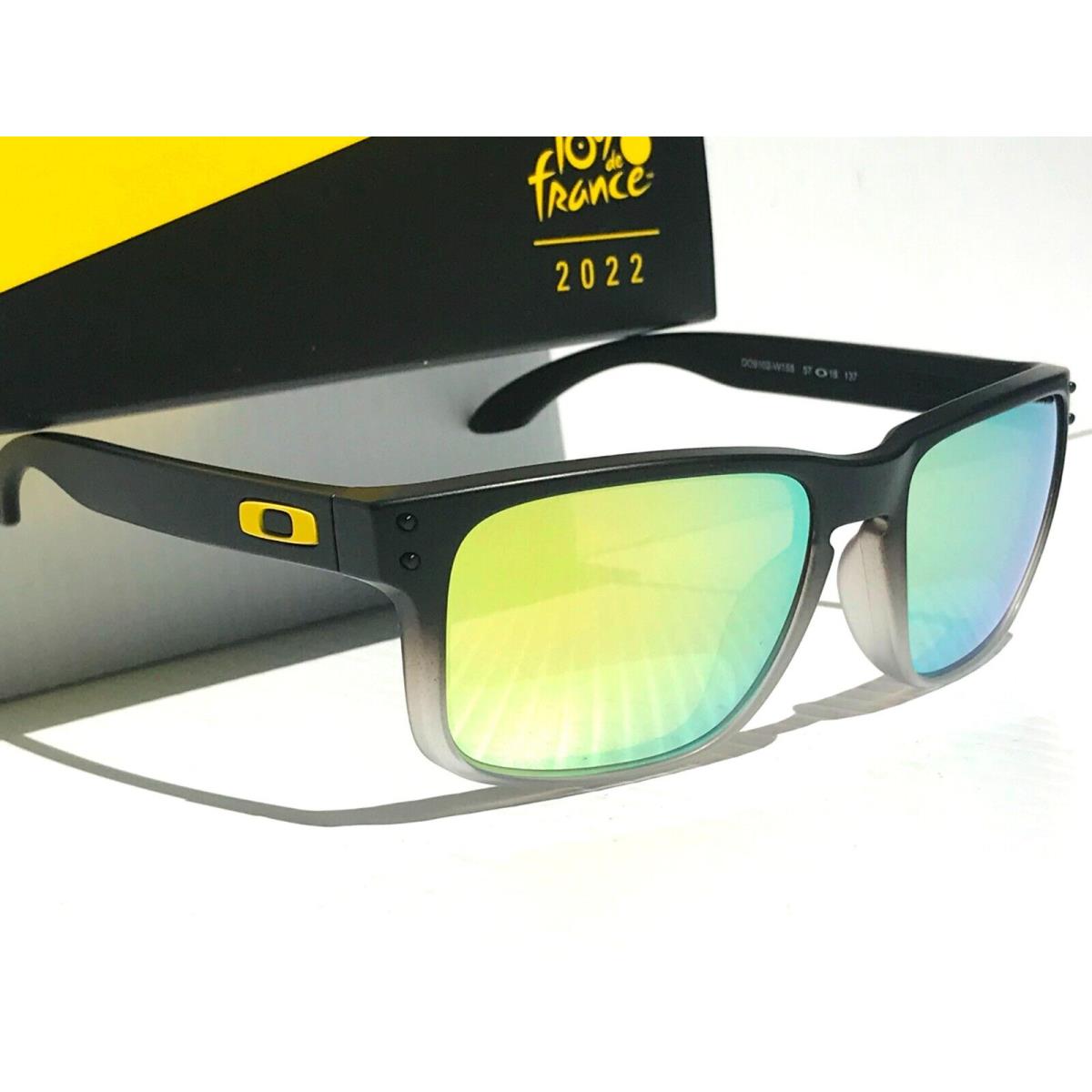 Oakley Holbrook Tour De France Black Fade w Polarized Galaxy Gold Fire Sunglass