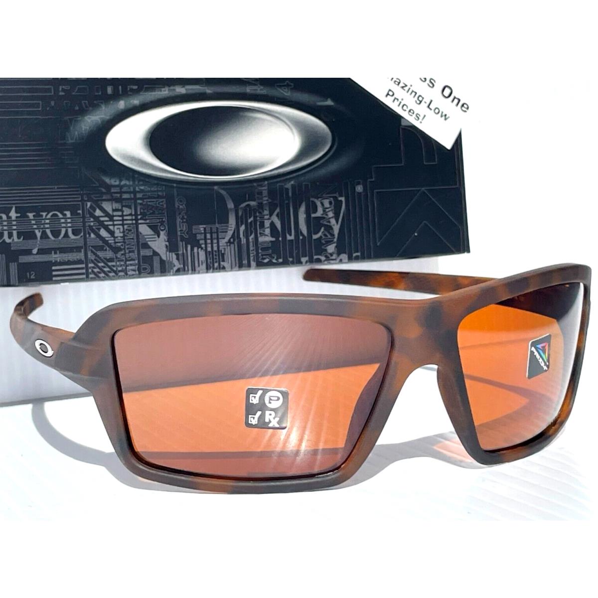 Oakley Cables Brown Tortoise Polarized Prizm Tungsten Lens Sunglass 9129-07