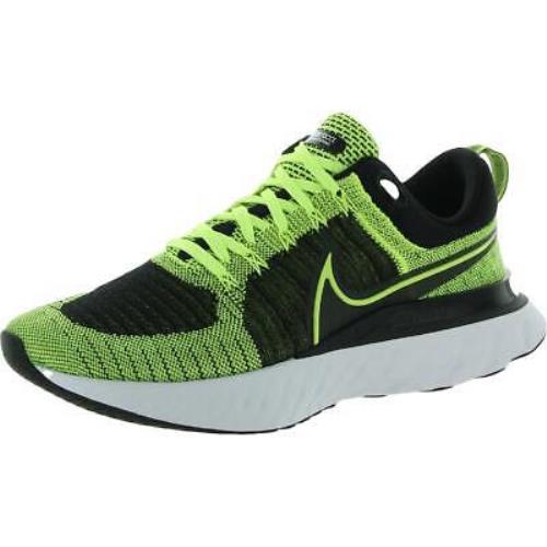 Nike Mens React Infinity Run Flyknit 2 Black Running Shoes 14 Medium D 5640 - Volt/Black