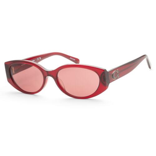 Coach Women`s HC8353F-571369-57 Fashion 57mm Transparent Red Sunglasses