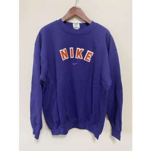 Vintage Nike Spellout Sweatshirt Crewneck Purple Made In The Usa Size Large
