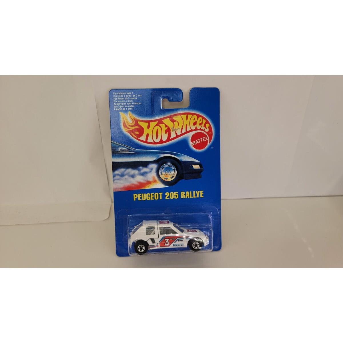 Peugeot 205 Rallye White 3 - 2307 Clear Blister - 1991 Hot Wheels Malaysia KT99