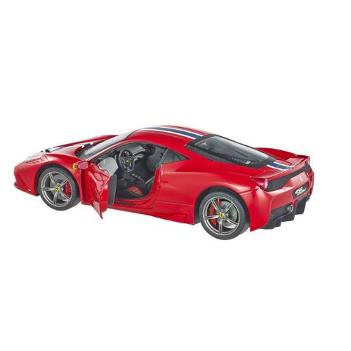Hot Wheels Elite Ferrari 458 Speciale Red/blue Stripe 1:18 Almost - Red