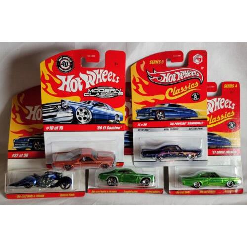 Hot Wheels 2007 Modern Classics 80 Orange El Camino `70 Chevelle Charger 1/64