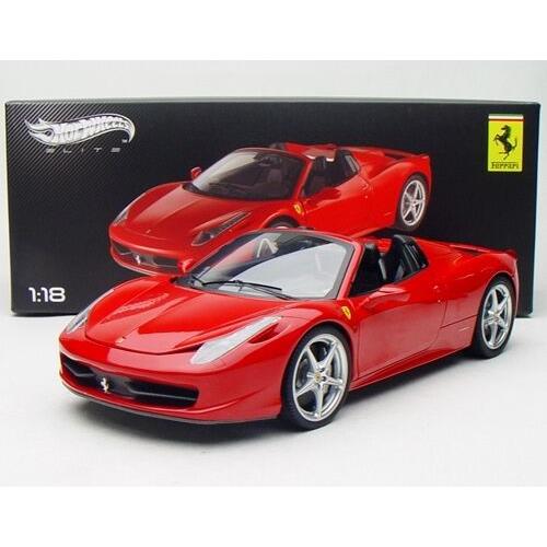 Hotwheels Ferrari 458 Italia Spider Red Elite Edition 1:18 Back in Stock