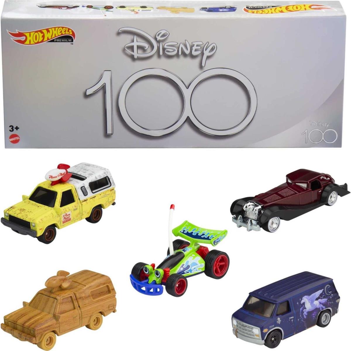 Hot Wheels Disney Cars Bundle Set of 5 Premium Disney and Pixar 1:64 Scale Toy
