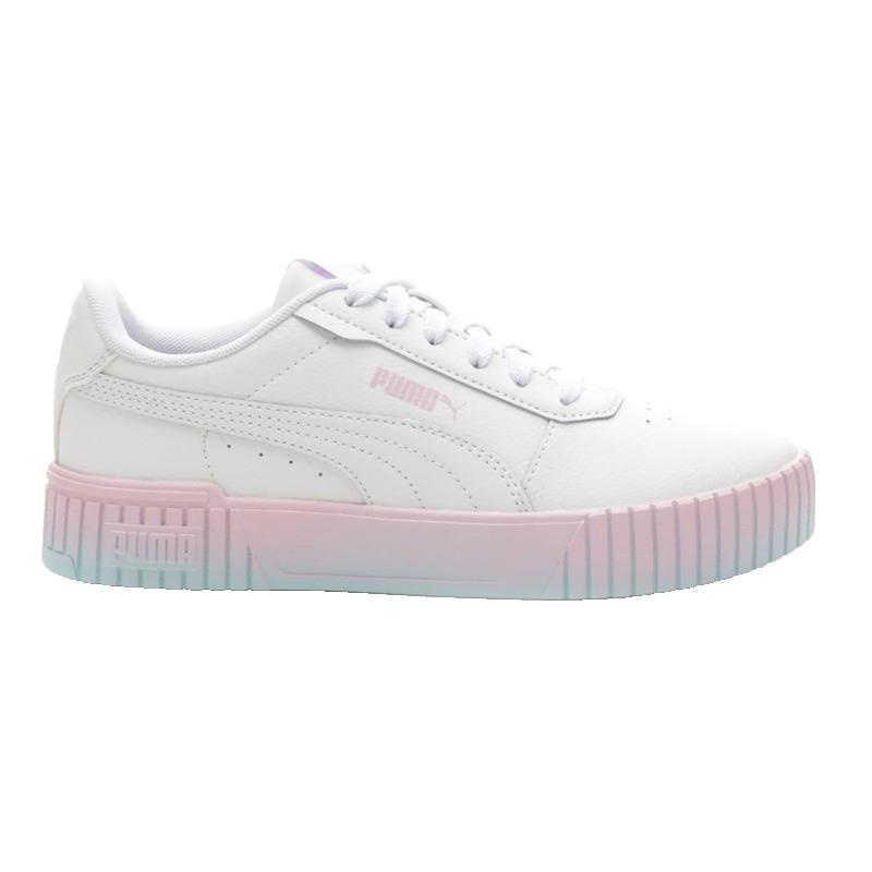 Puma Girls White Shoe Carina 2.0 Gradient JR 393599 01J