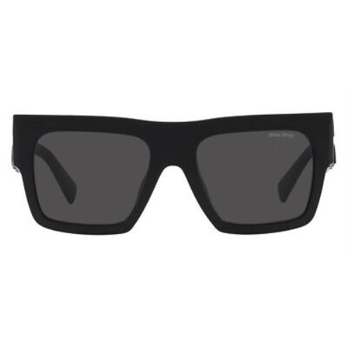 Miu Miu MU 10WS Sunglasses Matte Black Dark Gray 55mm