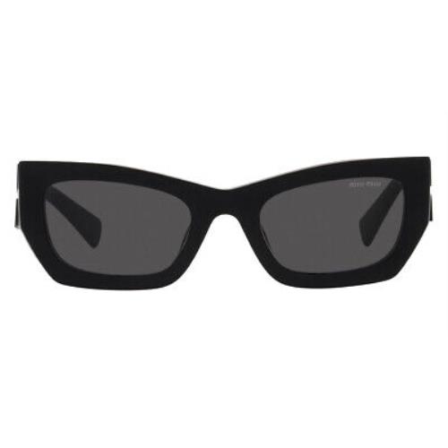 Miu Miu MU 09WS Sunglasses Matte Black Dark Gray 53mm