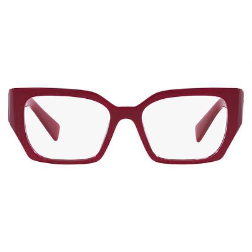 Miu Miu MU Eyeglasses Women Striped Bordeaux 52mm