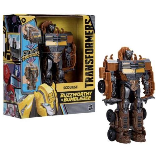Transformers Buzzworthy Bumblebeesmash Changers Scourge Actionfigure Kid Toy
