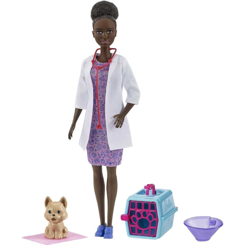 Barbie Pet Vet Playset with Brunette Doll 12-In Role-play Clothing Accessor