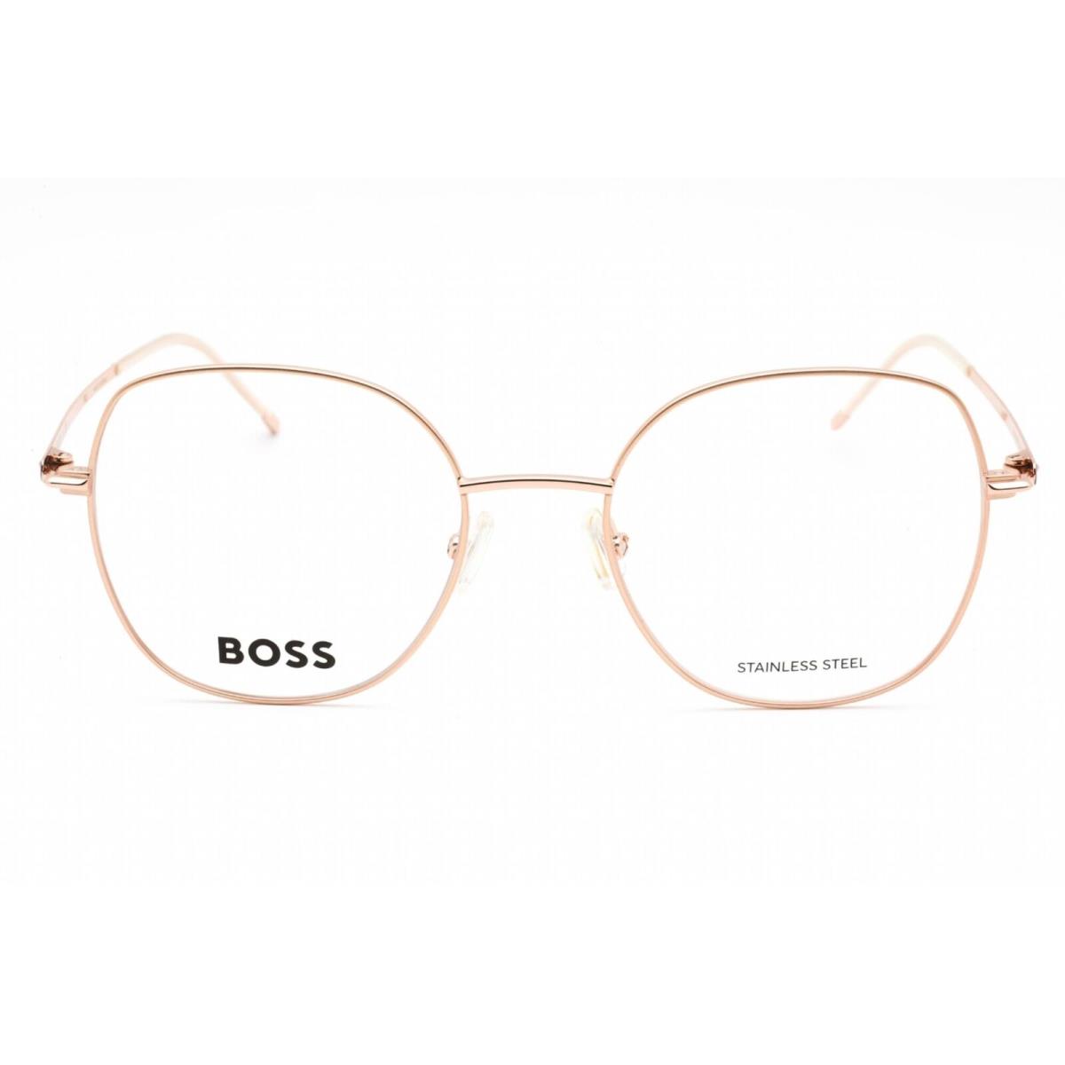 Hugo Boss Women`s Eyeglasses Gold Blue Metal Square Frame Boss 1529 0LKS 00