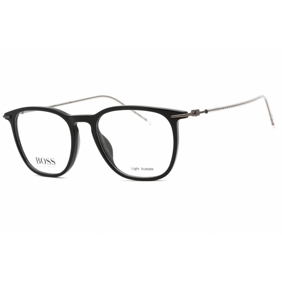 Hugo Boss Men`s Eyeglasses Black Plastic Full Rim Square Frame Boss 1313 0807 00