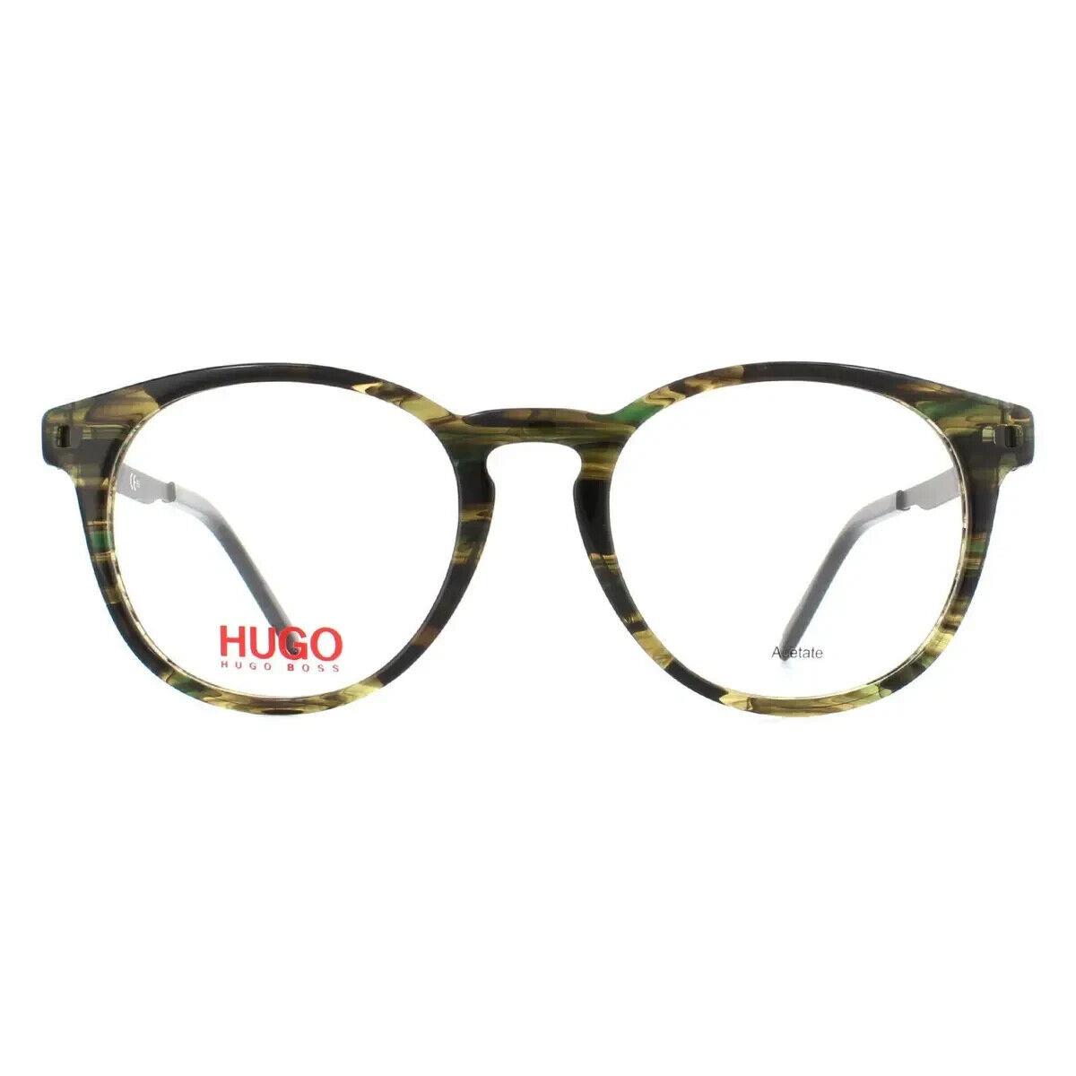 Hugo Boss HG1037 6AK Round Yellow Havana Horn Eyeglasses