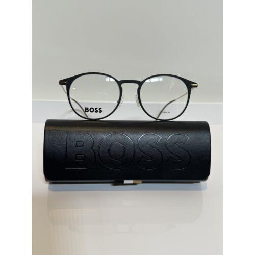 Hugo Boss 1252 003 Black Titanium Metal Eyeglasses 50mm