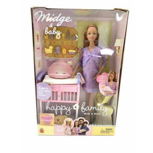 Mattel Happy Family Pregnant Midge and Baby Barbie Doll 2002