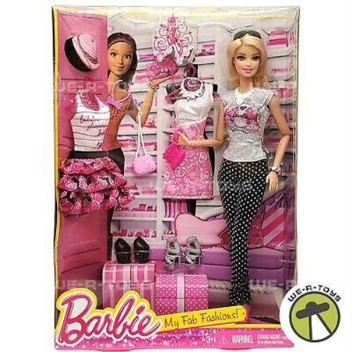 Barbie My Fab Fashions Doll Fashion Set 2013 Mattel BFW21