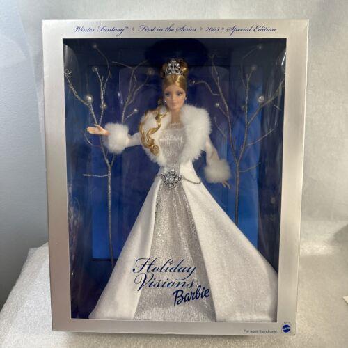 Mattel 2003 Holiday Visions Barbie Mint First in The Series