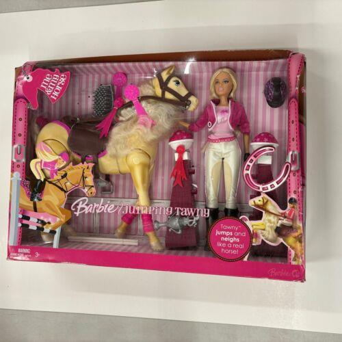 Barbie Jumping Tawny Horse and Doll L4395 2006 Rare