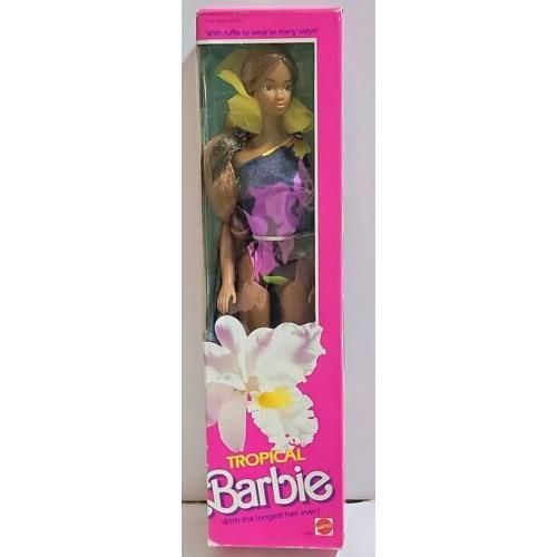 1985 Nrfb Black AA Tropical Barbie Doll