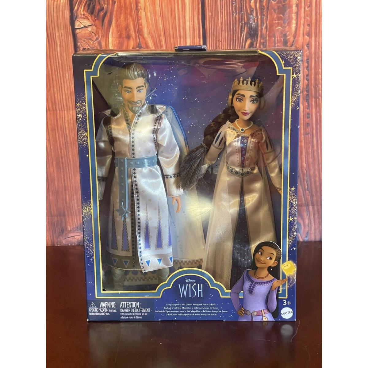 Disney`s Wish King Magnifico and Queen Amaya Of Rosas 2-Pack Mattel Barbie