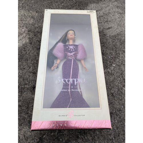 Vintage Barbie Collector Doll Pink Label Scorpio 2004 Brunette Hair J1