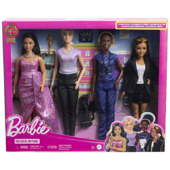 Mattel Barbie Career of The Year Women in Film Set of 4 Dolls For Kids Ages 3+