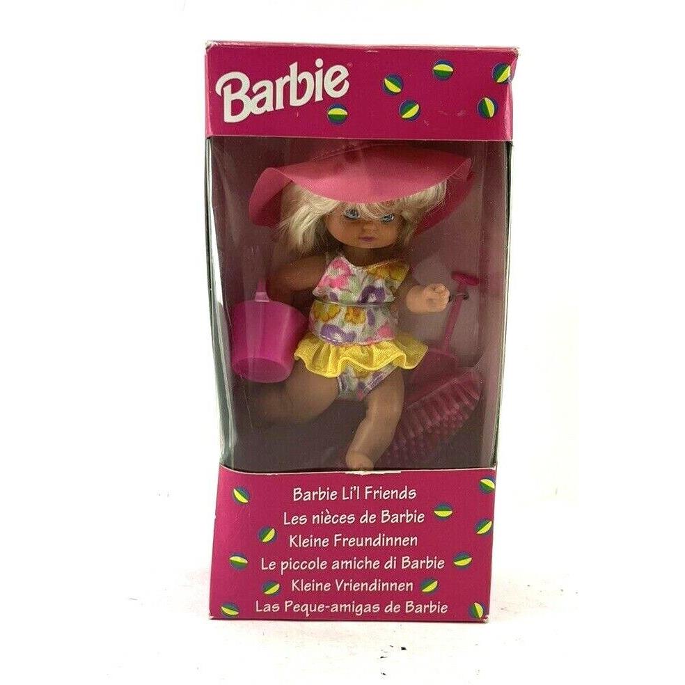 1993 Very Rare Barbie Li`l Friends Foreign Issue Beach Play Doll 11854