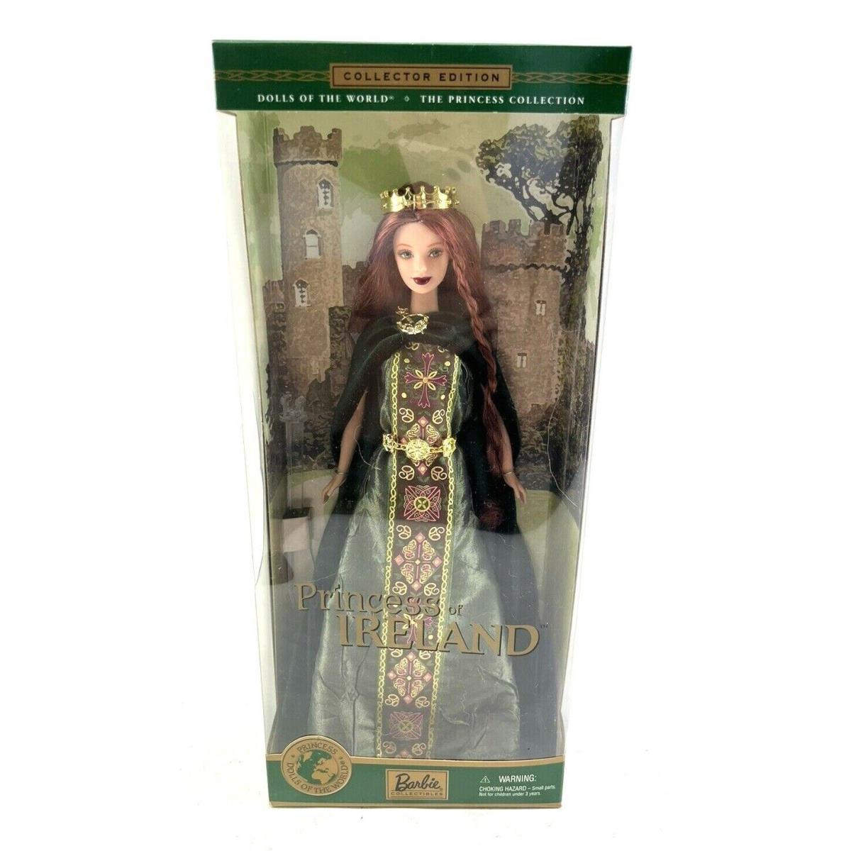 Princess of Ireland Barbie Doll From Dolls of The World 53367 Nrfb 2001 Mattel