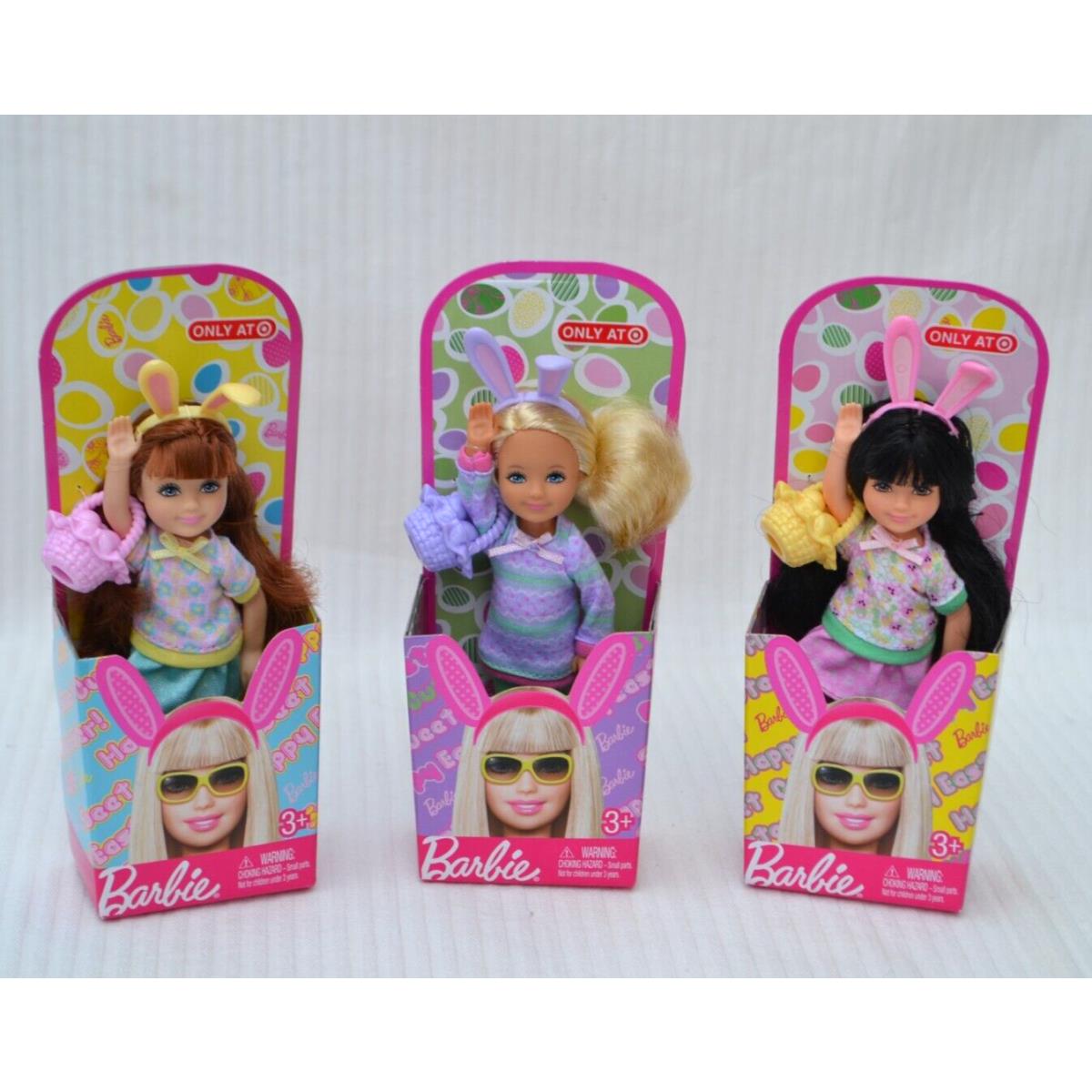 Happy Easter Sweet Cute Kelly Chelsie Chelsea Set of 3 Dolls 2010 Target