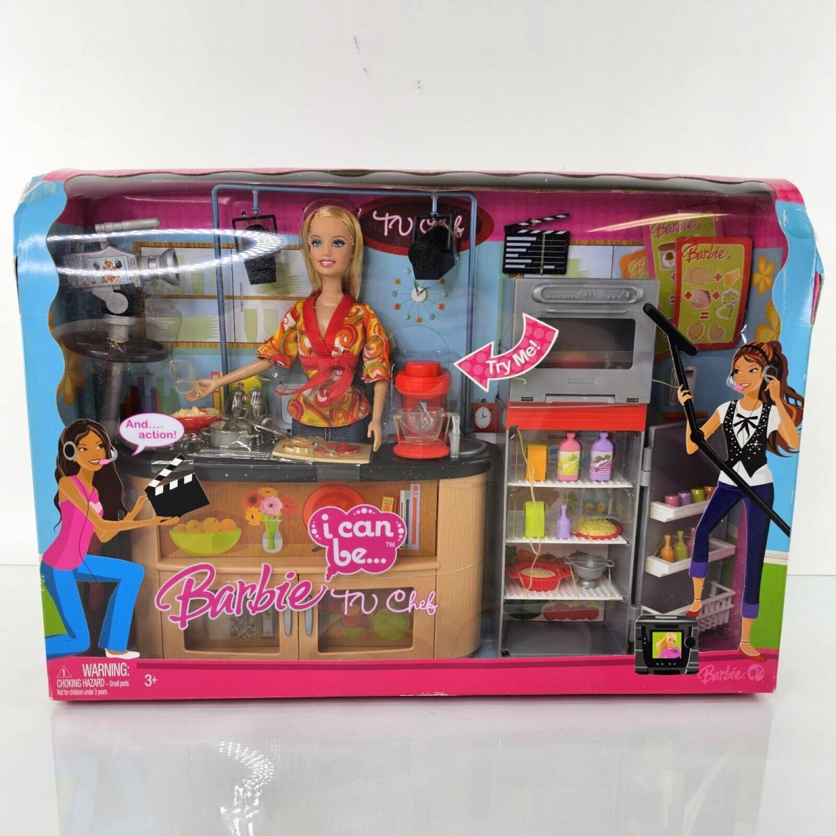 Barbie I Can Be TV Chef Doll Playset N0301 Career Kitchen Cooking 2008