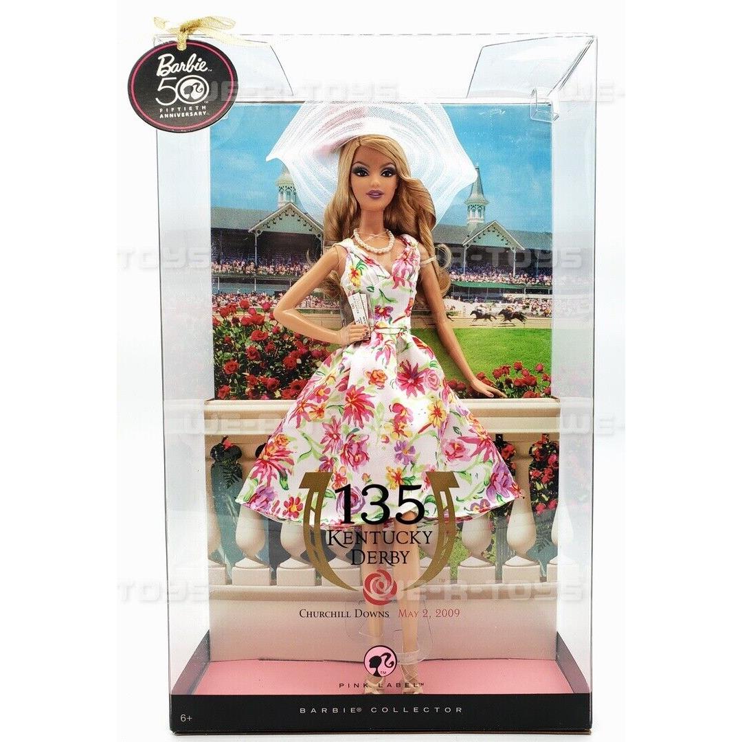 Kentucky Derby Barbie Doll Pink Label Barbie Collector 2008 Mattel P4755 Nrfb