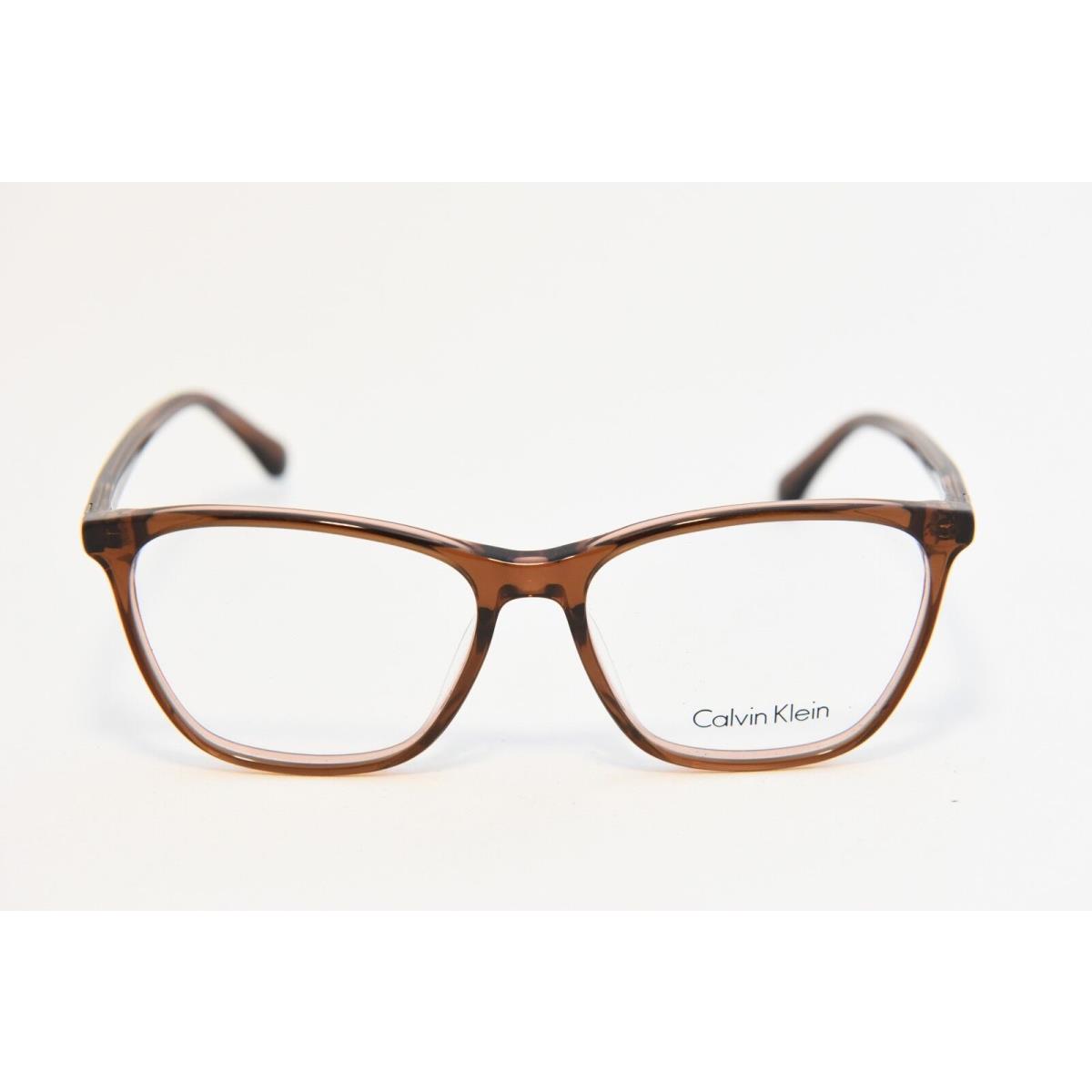 Calvin Klein CK5918 Full Rim Eyeglasses Frames Brown Transparent 54-15-140