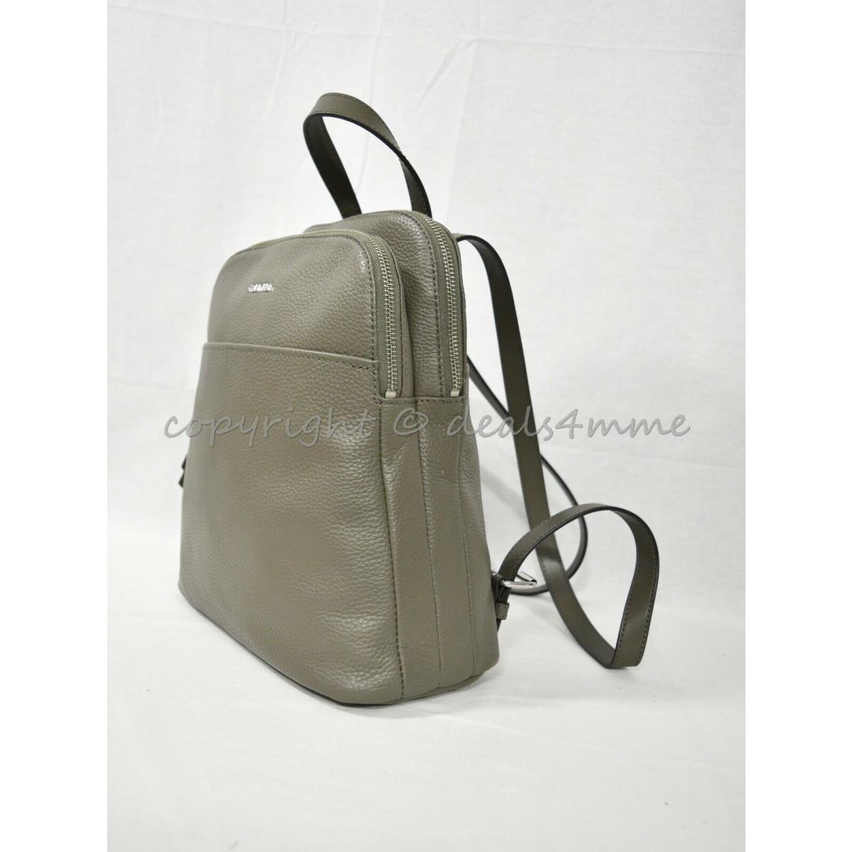 Calvin Klein H9DKAAA1 Selina Zip Around Leather Backpack in Olive Green