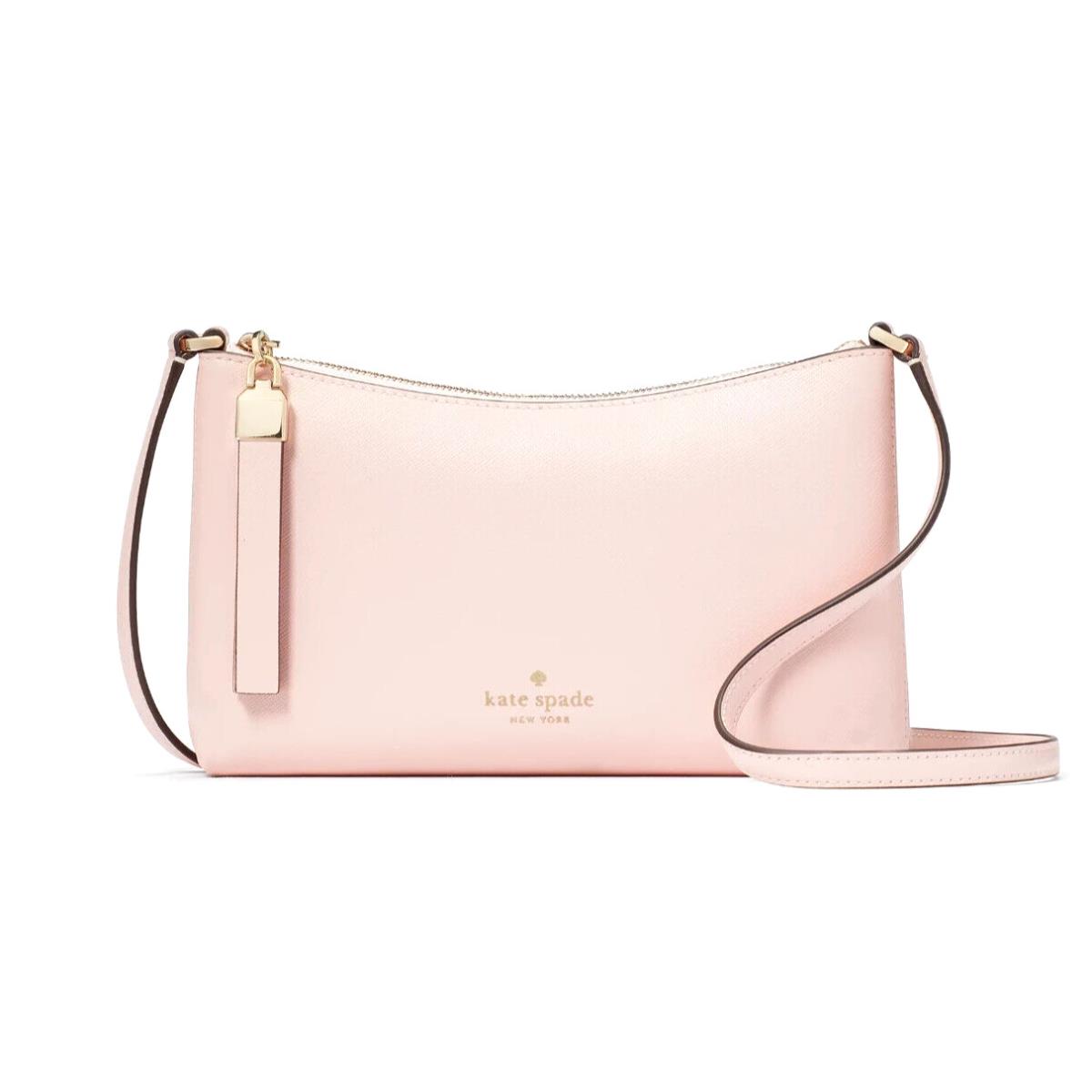 New Kate Spade Sadie Crossbody Saffiano Leather Chalk Pink