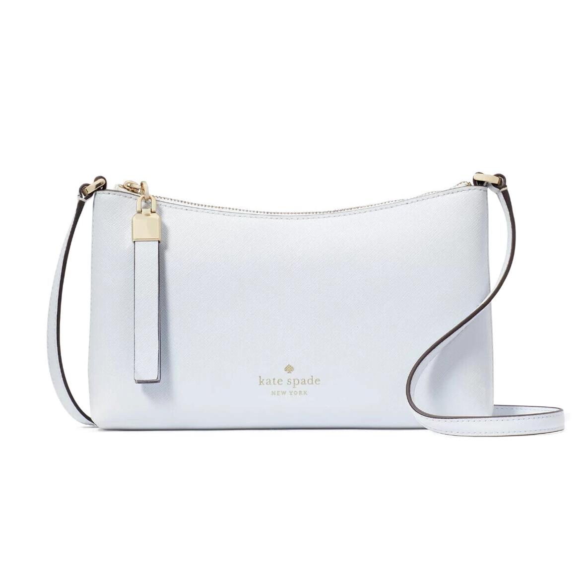 New Kate Spade Sadie Crossbody Saffiano Leather Pale Sapphirine with Dust Bag