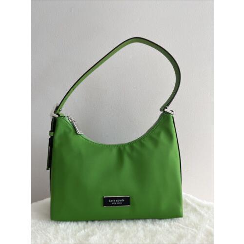 Kate Spade Sam Icon Ksnyl Nylon Small Shoulder Bag Green