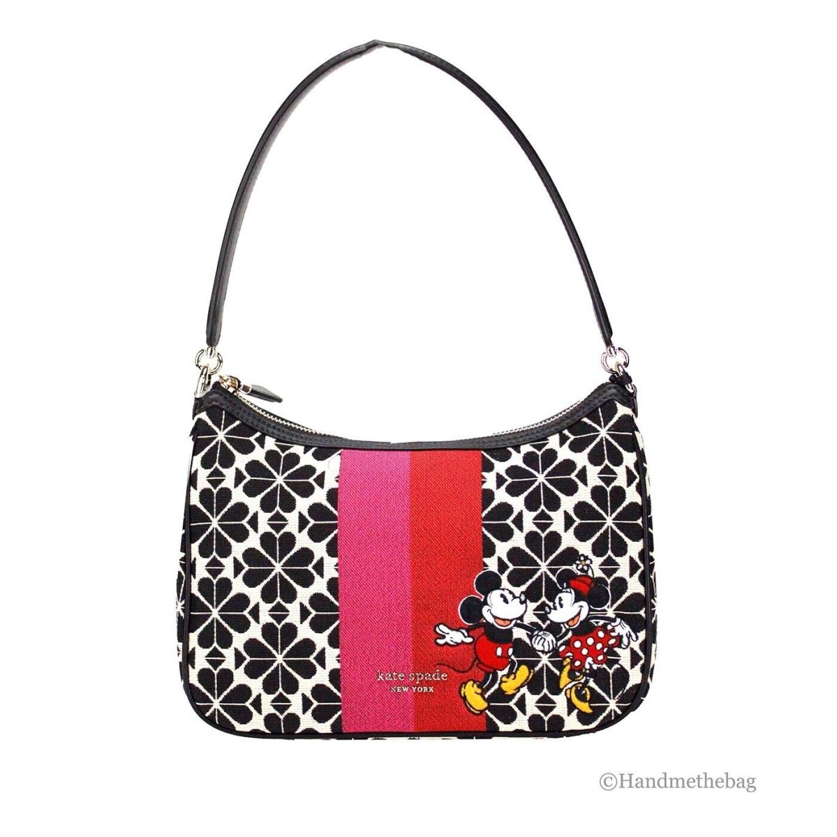 Kate Spade X Disney 100 Sam Small Spade Flower Jacquard Canvas Shoulder Bag