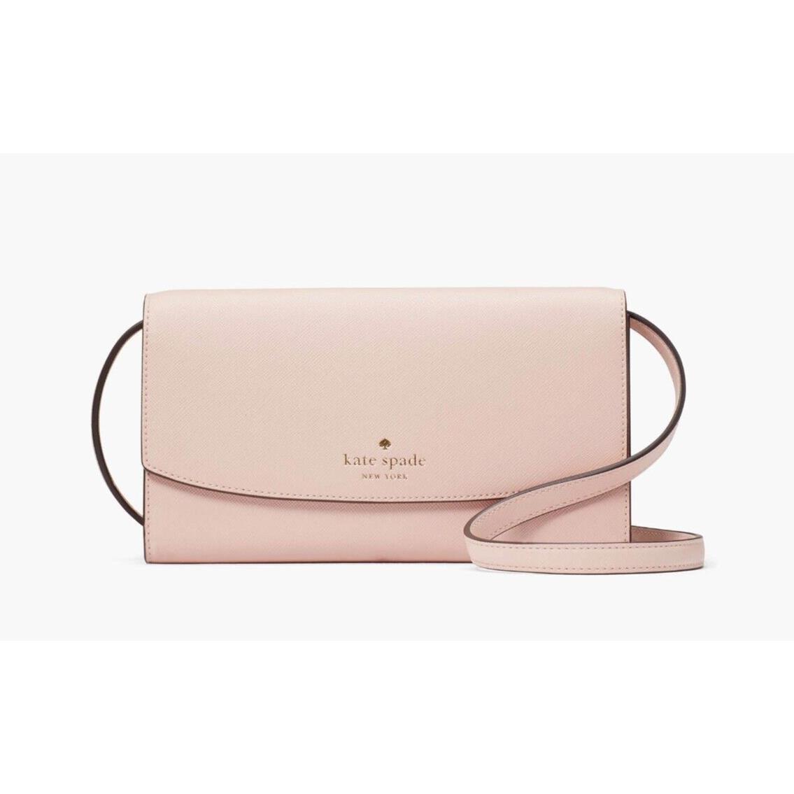 New Kate Spade Dana Small Flap Crossbody Saffiano Rose Smoke with Dust Bag