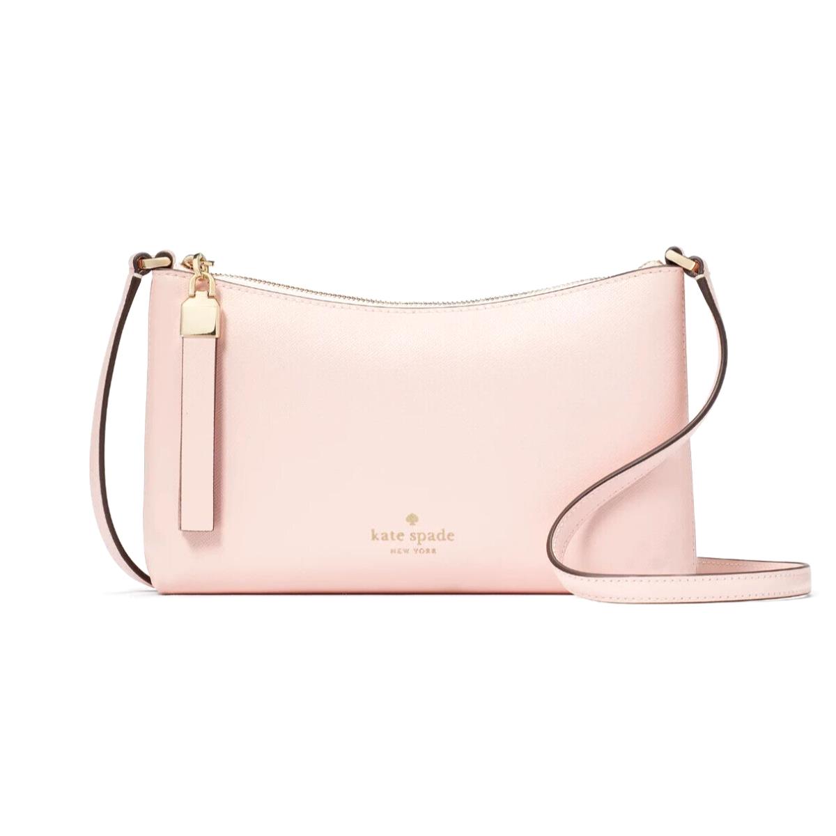 New Kate Spade Sadie Crossbody Saffiano Leather Chalk Pink with Dust Bag