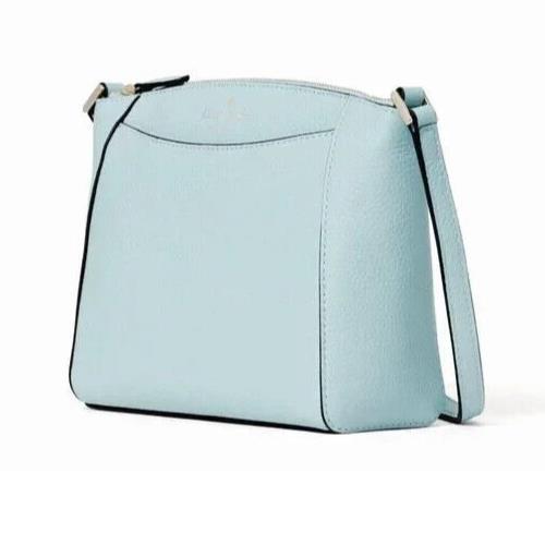 New Spring/summer Ready Kate Spade Monica Pebbled Leather Crossbody Blue Glow