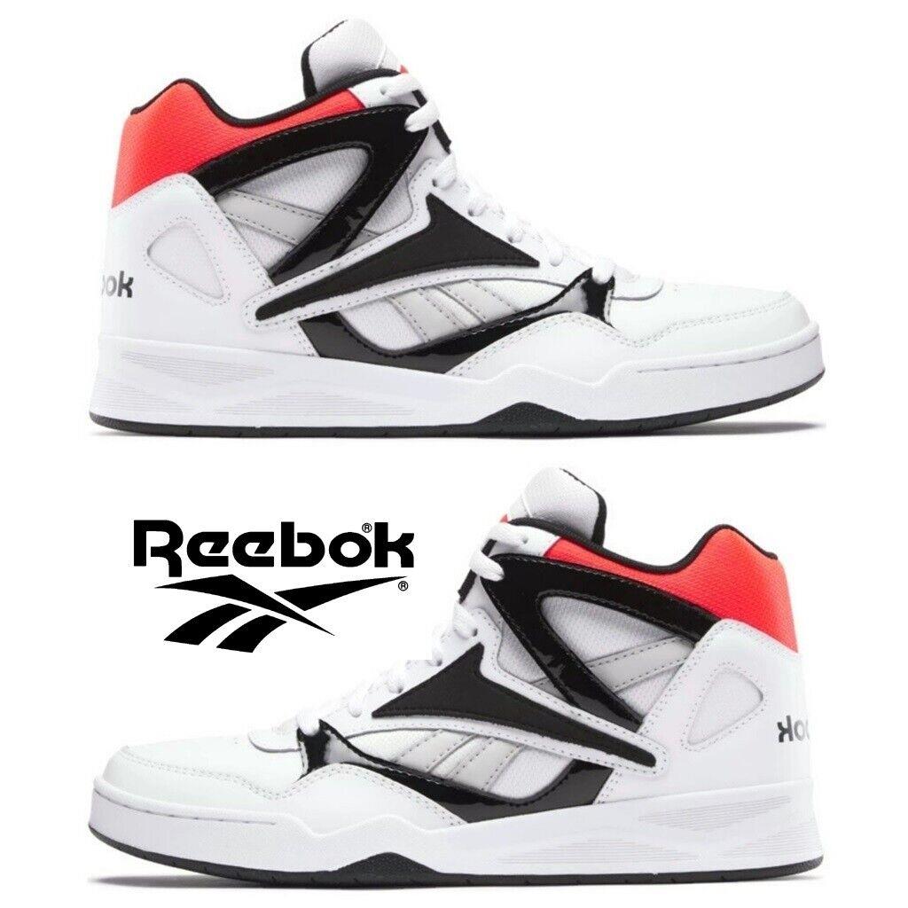 Reebok Royal BB4500 Hi 2 Shoes Men`s Sneakers Basketball Running Casual Sport - White, Manufacturer: White / Core Black / Neon Cherry