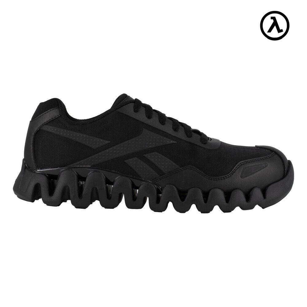 Reebok Zig Pulse Work Men`s Athletic Work Shoe Black Boots RB3019 - All Sizes
