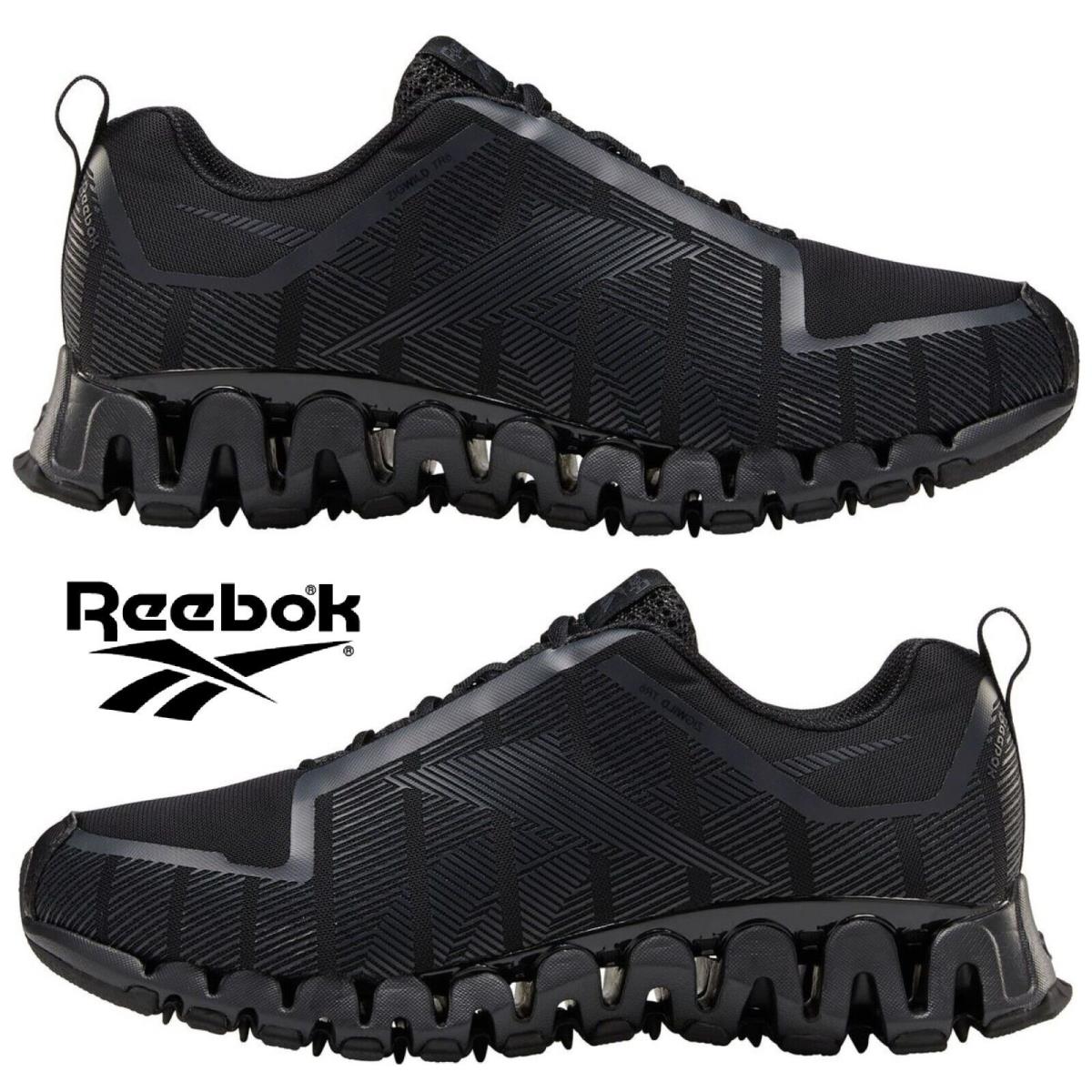 Reebok Zigwild Trail 6 Running Shoes Men`s Sneakers Lightweight Hiking Walking - Black, Manufacturer: Black/Grey/White