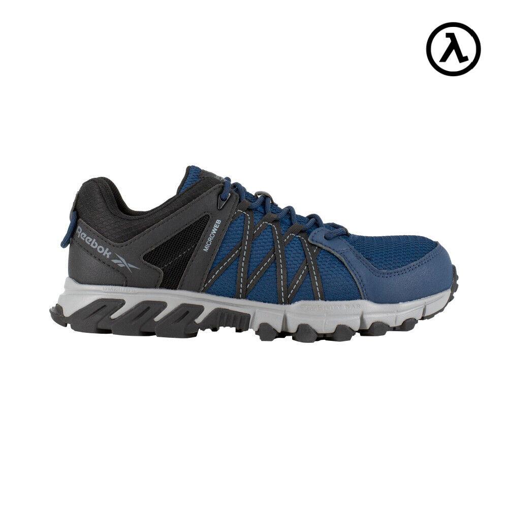 Reebok Trailgrip Work Men`s Athletic Shoe Navy/black/grey Boots RB3403 - Navy, Black and Grey